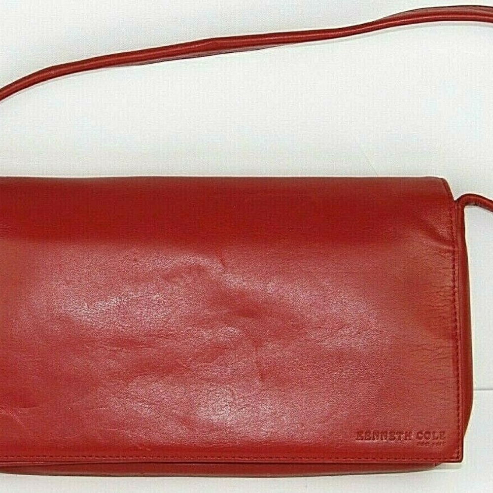 Kenneth Cole New York Red Leather Small Handbag